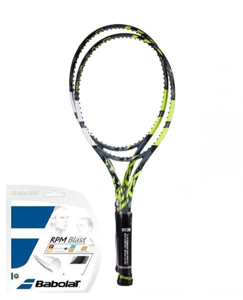 Tennisschläger Babolat Pure Aero 98 2 Pack + Tennis-Saiten