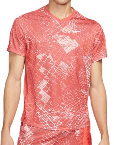 Herren Tennis-T-Shirt Nike Court Dri-Fit Victory Novelty Top - adobe/adobe/white