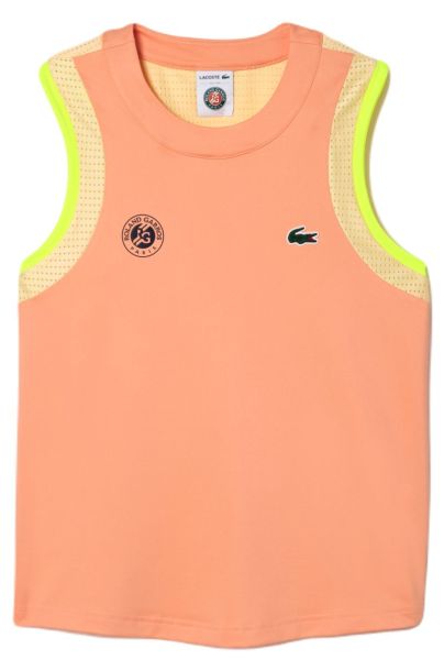 Débardeurs de tennis pour femmes Lacoste Sport Roland Garros T-shirt - peach