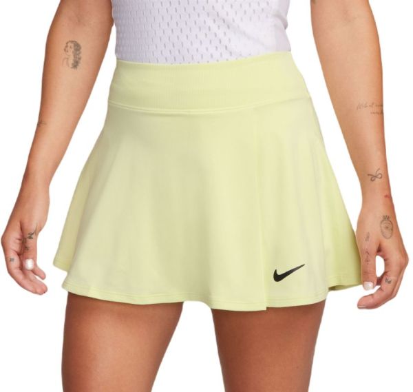 Damen Tennisrock Nike Dri-Fit Club Skirt - luminous green/black