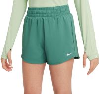 Dívčí kraťasy Nike Kids Dri-Fit One High-Waisted Woven Training Shorts - bicoastal/white