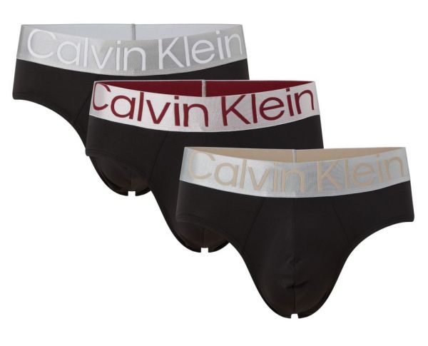 Pánské boxerky Calvin Klein Hip Brief 3P - b-red carpet/white/tuffet logos