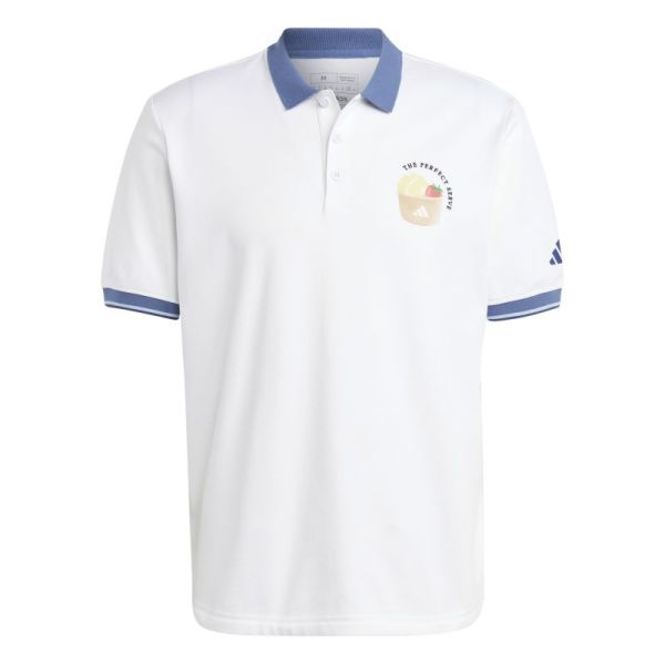 Herren Tennispoloshirt Adidas Clubhouse Classic Premium Tennis Polo Shirt - white