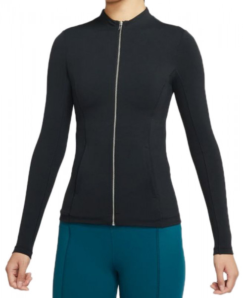 Damen Tennissweatshirt Nike Women's Full Zip Jacket W - black/dk smoke grey