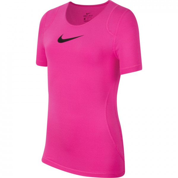 Nike Pro Top SS - fire pink/black