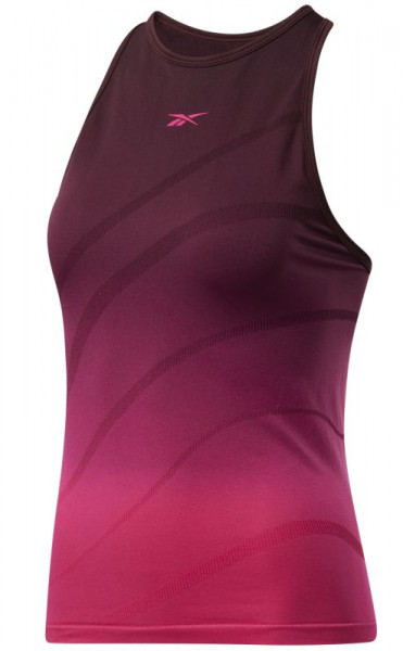 Women's top Reebok United By Fitness Seamless Tank Top W - maroon/pursuit pink