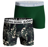 Боксерки за момчета Björn Borg Core Boxer B 2P - green/print