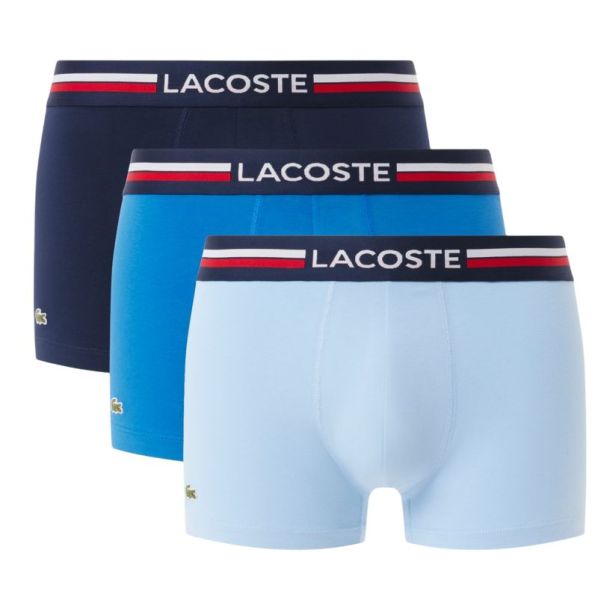 Men's Boxers Lacoste Stretch Cotton Trunks 3P - Blue