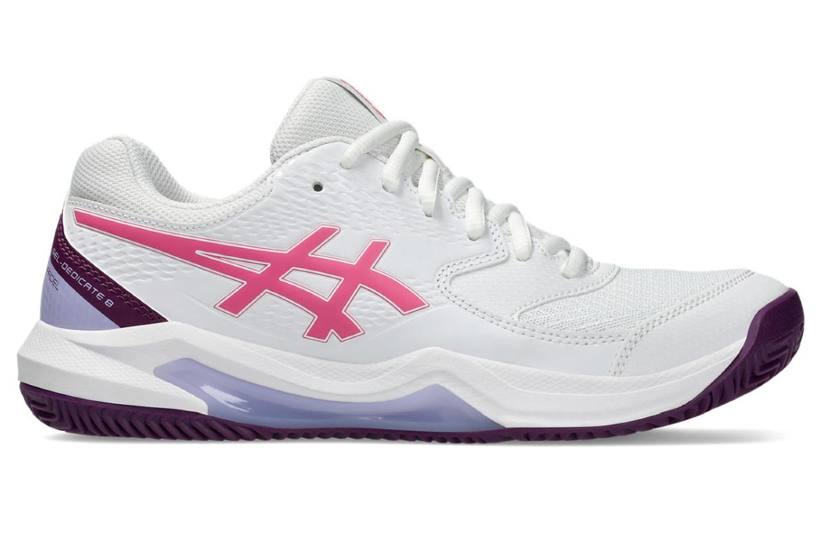 Women s paddle shoes Asics Gel Dedicate 8 Padel White Tennis Zone Tennis Shop