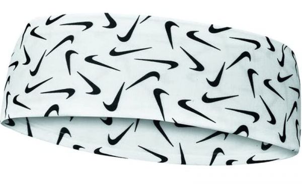 Stirnband Nike Dri-Fit Fury Headband 3.0 Printed - Schwarz, Weiß