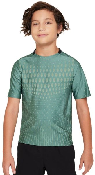 Jungen T-Shirt  Nike Kids Dri-Fit Adventage Multi Tech Top - bicoastal/olive aura/black