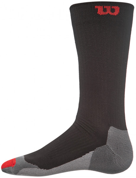  Wilson Men's High-End Crew Sock 1pr/pk - 1 para/black/red/grey