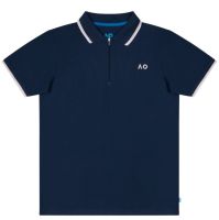 Women's polo T-shirt Australian Open Half-Zip AO Logo - Blue