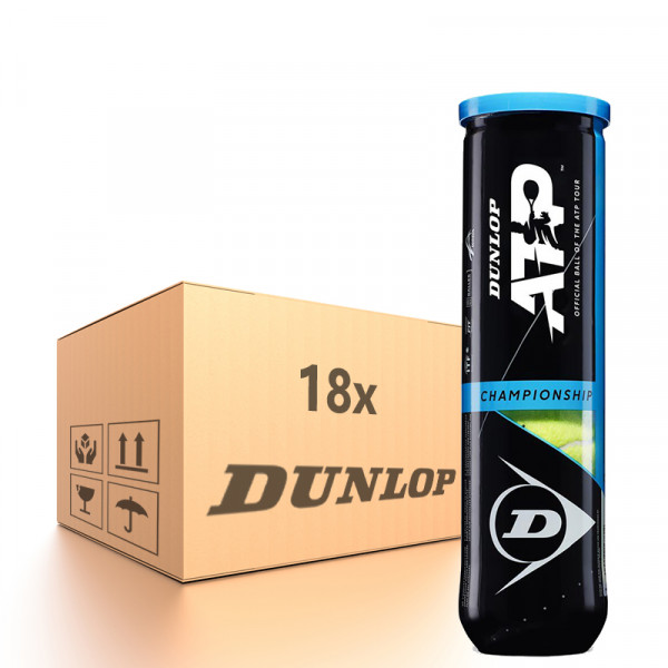 Tenisa bumbiņas kartona kastēs Dunlop ATP Championship - 18 x 4B