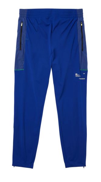 Pánské tenisové tepláky Lacoste SPORT Men Zip Pockets Tapered Tracksuit Trousers - blue/white