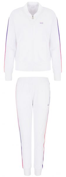 Női tenisz melegítő EA7 Woman Jersey Tracksuit - white
