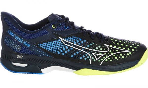 Męskie buty tenisowe Mizuno Wave Exceed Tour 5 AC - totalclipse/neolime/supersonic
