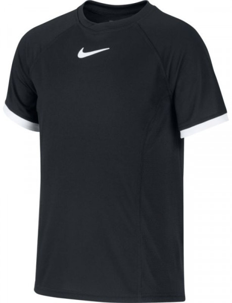 Koszulka chłopięca Nike Court Dry Top SS B - black/black/white/white