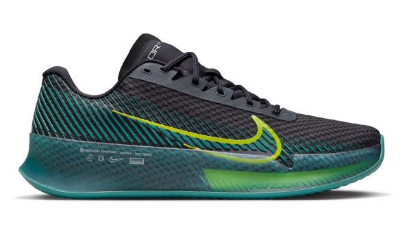 Meeste tennisejalatsid Nike Zoom Vapor 11 Clay - gridiron/mineral teal/action green/bright cactus