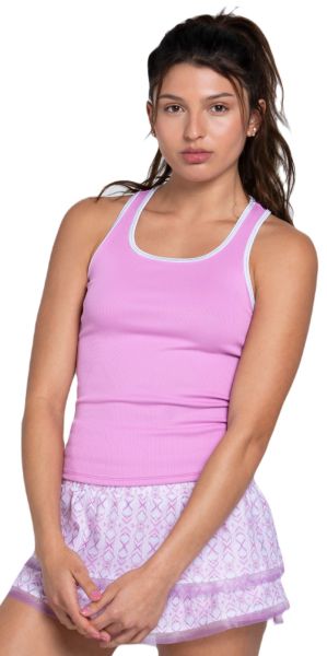 Top da tennis da donna Lucky in Love Mystic Petal Pink Rival Rib - Rosa