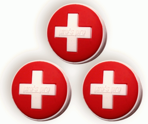  Pro's Pro Vibra Stop Switzerland (3 vnt.) - red/white