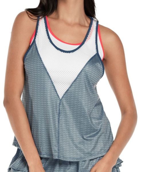 Top de tenis para mujer Lucky in Love Palms D'Amour Royal Palm Layer Tank - slate