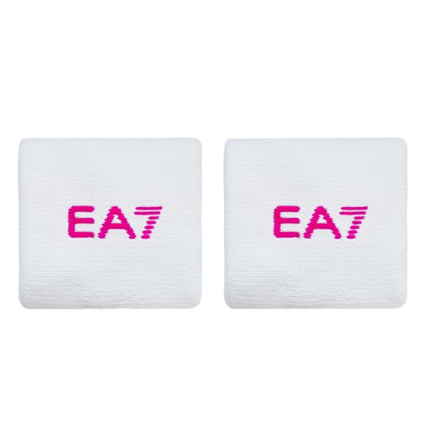Asciugamano da tennis EA7 Tennis Pro Wristband - white/fuxia