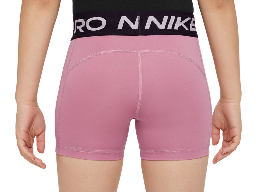 Spodenki dziewczęce Nike Pro 3in Shorts - elemental pink/white, Strefa  Padla