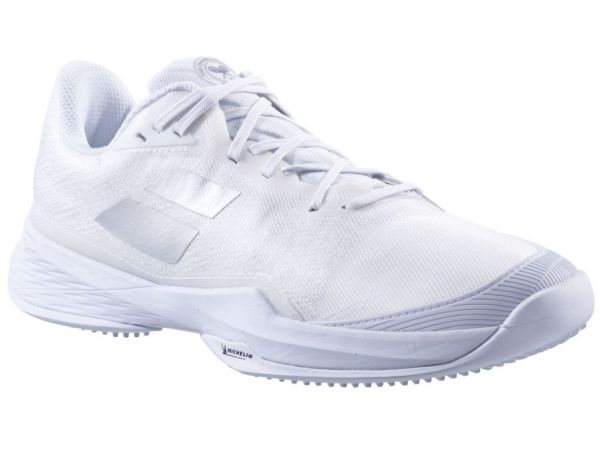 Chaussures de tennis pour femmes Babolat Jet Mach 3 Grass Wimbledon Women - white/silver
