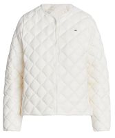 Damen Tennisjacke Tommy Hilfiger LW Down Quilted Collarless - Beige