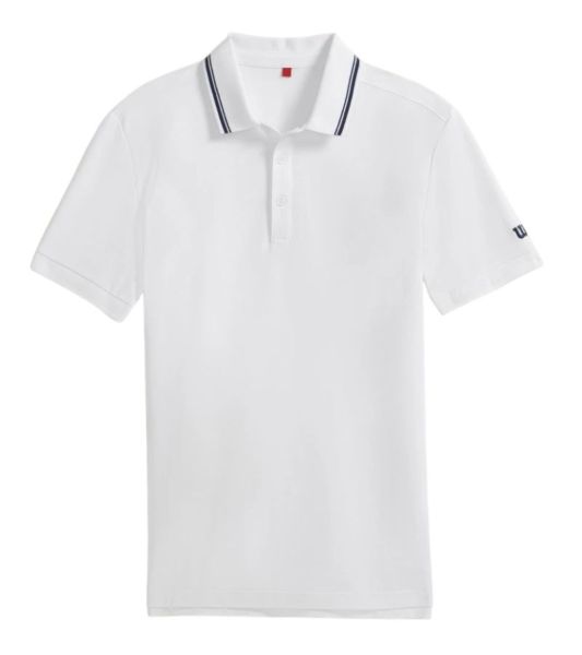 Herren Tennispoloshirt Wilson Team Pique Polo - bright white