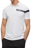 Polo marškinėliai vyrams BOSS x Matteo Berrettini Slim-fit Paule Polo Shirt - white Polo marškinėliai vyrams BOSS x Matteo Berrettini Slim-fit Paule Polo Shirt - white