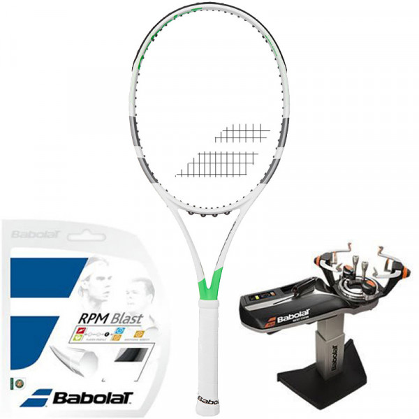  Babolat Pure Strike 16/19 Wimbledon + cordaje + servicio de encordado