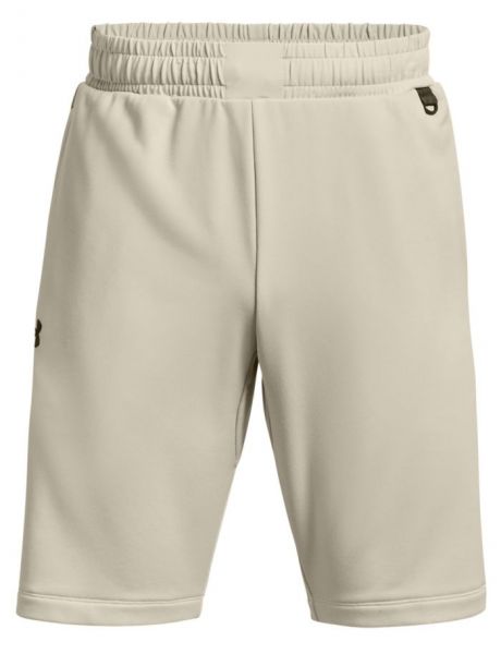 Shorts de tennis pour hommes Under Armour Men's Armour Terry Shorts - stone/pitch gray