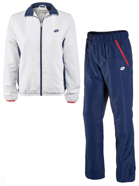 Dámské tenisové tepláky Lotto Suit Piper W DB - white/blue cosmo