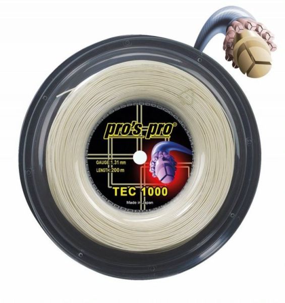 Tennis String Pro's Pro Tec 1000 (200 m) - natural