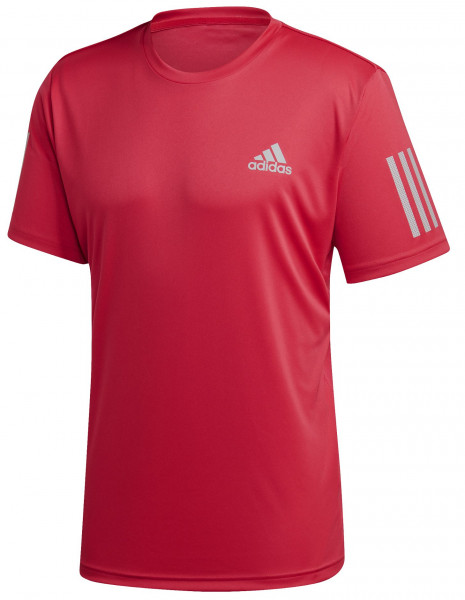  Adidas M Club 3 Stripes Tee - power pink