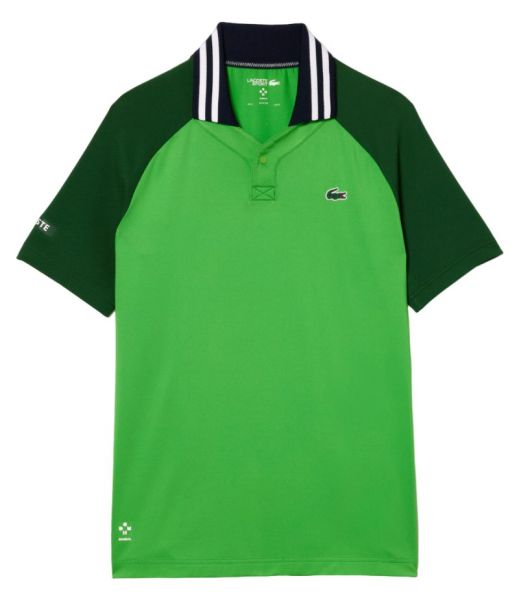 Мъжка тениска с якичка Lacoste x Daniil Medvedev Ultra-Dry Tennis Polo - green