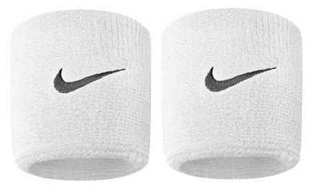 Znojnik za ruku Nike Swoosh Wristbands - white/black