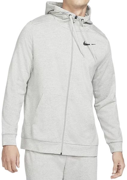 Herren Tennissweatshirt Nike Dri-Fit Hoodie Full Zip M - dark grey heather/black