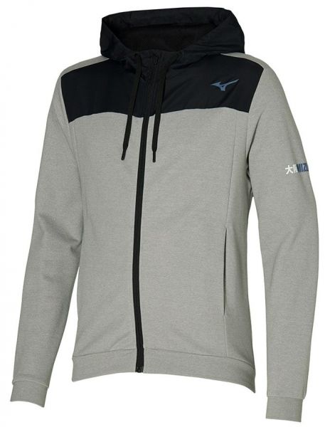 Tenisa džemperis vīriešiem Mizuno Sweat Jacket - gray melange