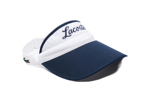 Tenisový kšilt Lacoste Adjustable Golf Visor - Bílý, Modrý