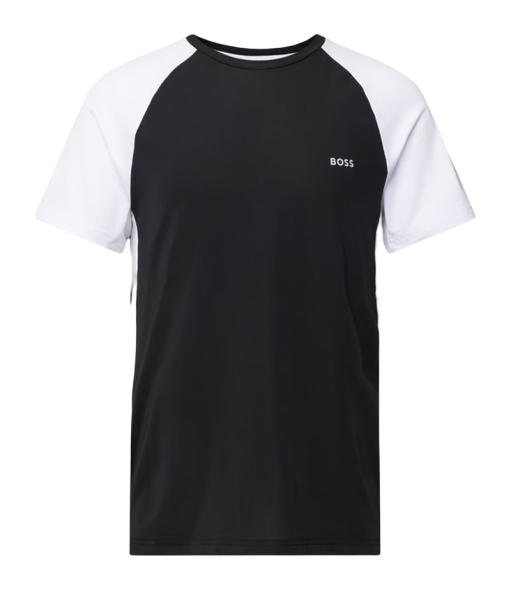 Męski T-Shirt BOSS Colour-Blocked Slim-Fit T-Shirt With Decorative Reflectiv - black