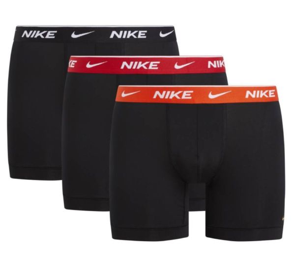 Męskie bokserki sportowe Nike Everyday Cotton Stretch Boxer Brief 3P - Czarny