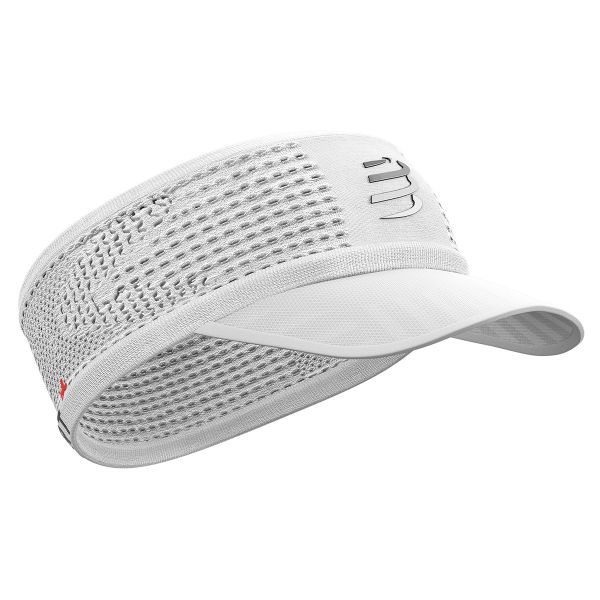 Visiera da tennis Compressport Spiderweb Headband On/Off - white