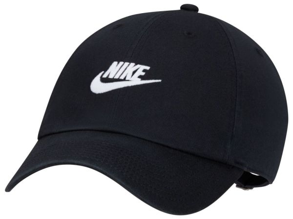 Kapa za tenis Nike Club Unstructured Futura Wash Cap - black/white