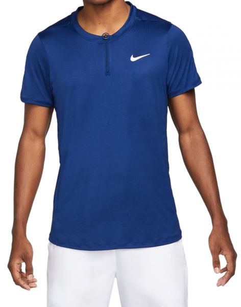 Men's Polo T-shirt Nike Men's Court Dri-Fit Advantage Polo - deep royal blue/white