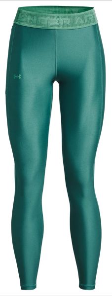 Women's leggings Under Armour Women's HeatGear Branded Waistband Leggings -  coastal teal/birdie green, Tennis Zone
