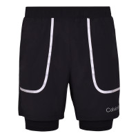 Férfi tenisz rövidnadrág Calvin Klein 2 in 1 Woven Short - black