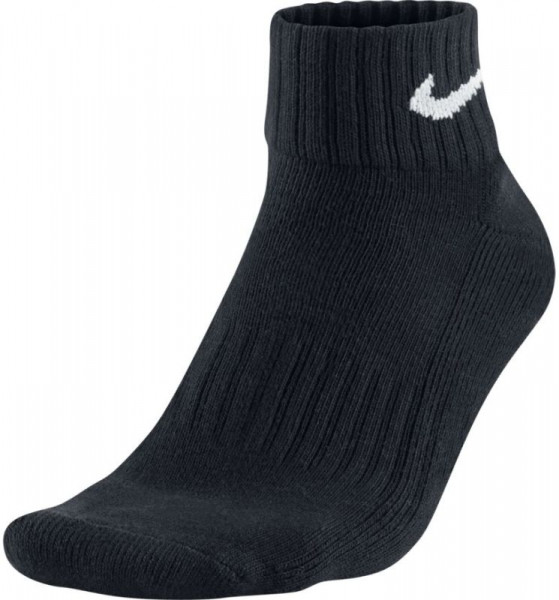 Čarape za tenis Nike Value Cotton Quarter 3P - black